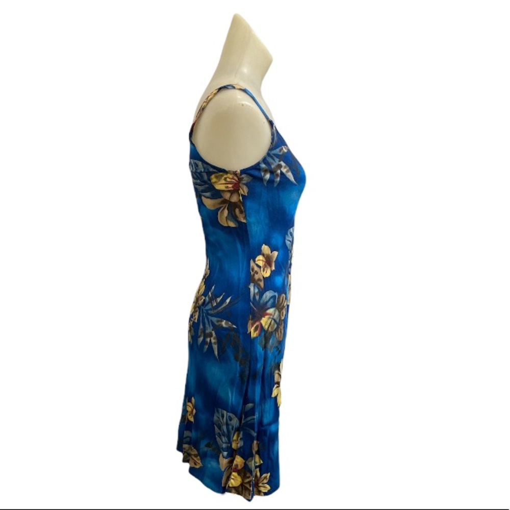 Hilo Hattie The Hawaiian Original Blue Floral Dress Size XS Tropical Beach - Picture 3 of 5